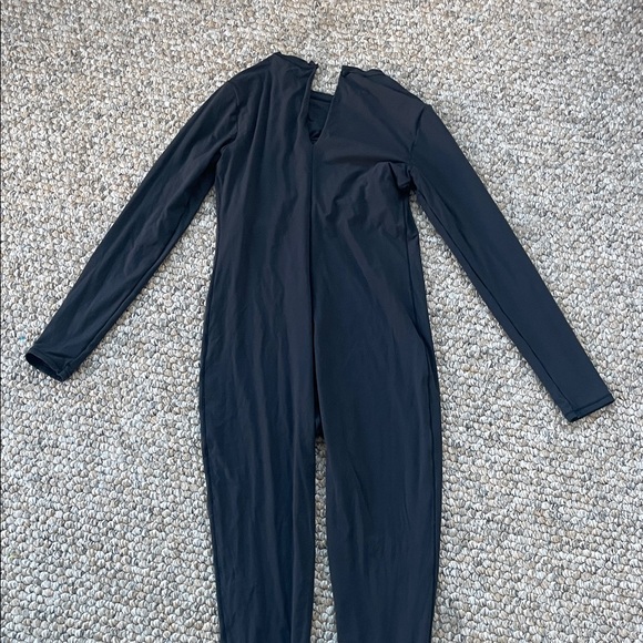 SKIMS Fits Everybody Long Sleeve Catsuit Bodysuit Unitard – Black – Medium - Picture 7 of 7